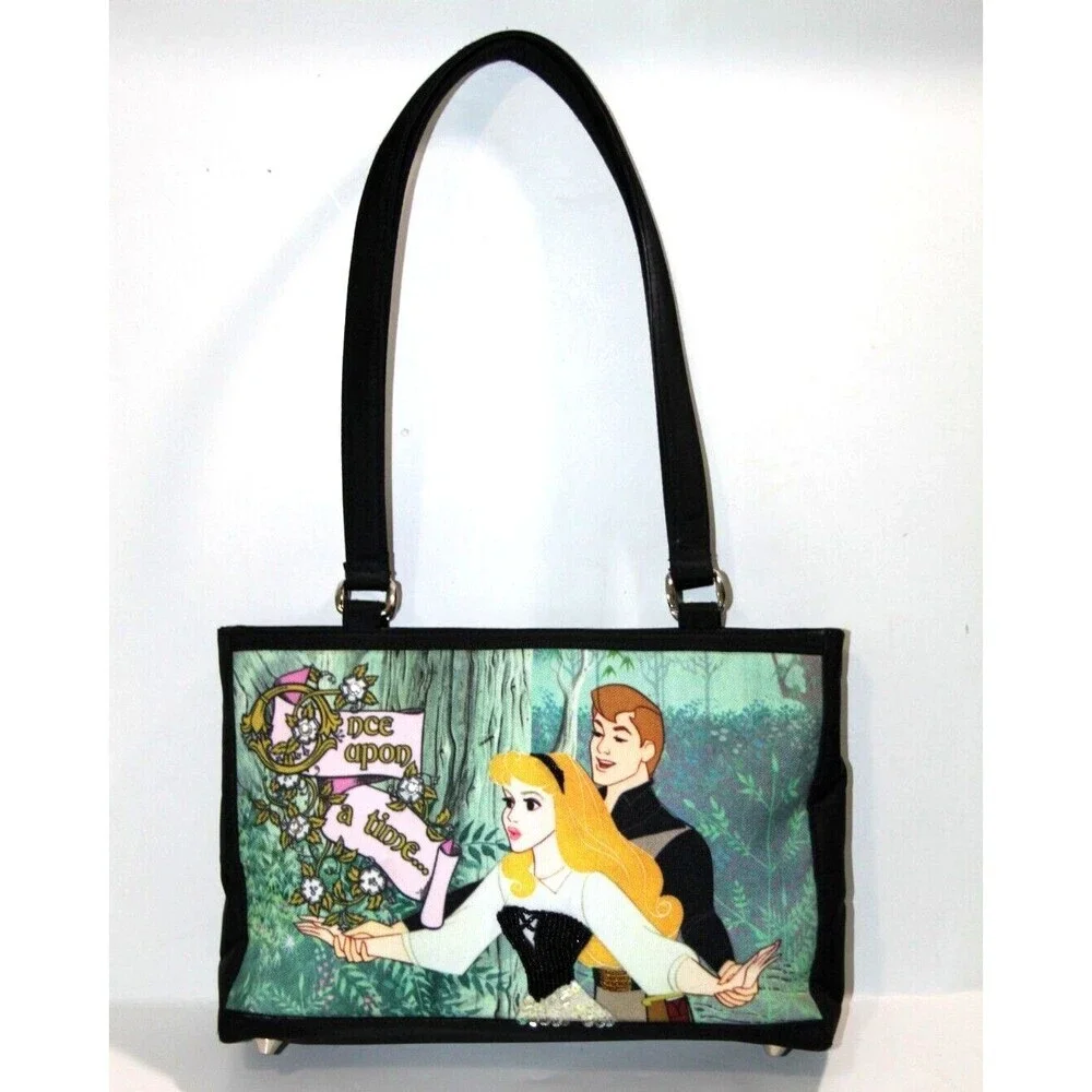 Disney Sleeping Beauty Prince Bag Purse Footed Bottom Once Upon A Time Beaded